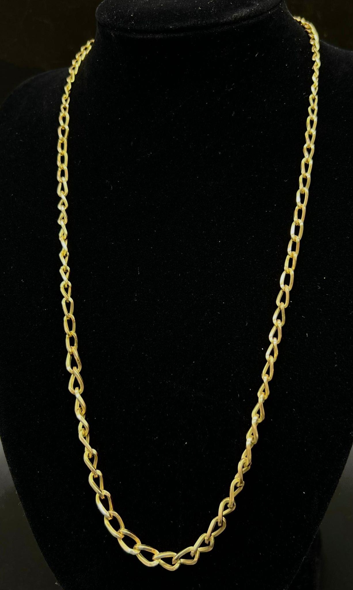 A 14k Yellow Gold Oval-Link Chain. 48cm length. 18.7g total weight. - Image 2 of 3