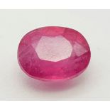 3.66 Ct Natural Ruby. Red. Oval Cut. Comes with IGL&I Certificate.