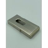 Vintage pocket Cigar Cutter with spring loaded action. Finished in stainless steel with engine