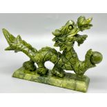 A Chinese Dragon and Clutching Pearl Jade Figure. Based on the pursuit of wisdom. Beautiful hand-