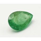 1.59 Ct Green Natural Emerald in Pear Shape. Comes with IGL&I Certification.