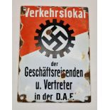 3rd Reich Special Bus – Tram Stop Sign for a Designated Factory Workers Service.