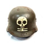 WW2 Finnish Kev Os 4 “The White Death” Helmet with write up.