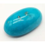 44.26 Ct Natural Turquoise. Aqua Blue. Shape Cabochon. Comes with IGL&I Certificate.