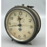 WW2 German Army Alarm Clock. A homemade conversion painted in Anthracite Grey Military Paint.