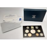 A Royal Mint 1999 United Kingdom Proof Coin Collection. This deluxe 10 coin proof set contains a