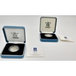 A Parcel of Two Sterling Silver (Silver Proof) £1 Coins dated 1995 & 1996 as issued by the Royal
