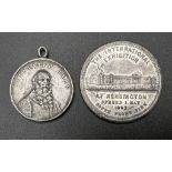 A Parcel of 2 Significant Interest 19th Century Medallions Comprising; a silver 1865 German,