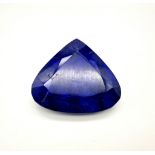 Unleash the Kraken! A 3926ct African Earth Mined Blue Sapphire. Trillion-Shaped with a GLI