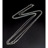 PLATINUM DOUBLE ROW NECKLACE 9.8G