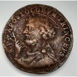 A Rare Papal States Pius VI 2/1/2 Baiocchi 1796 Copper Coin in very good condition