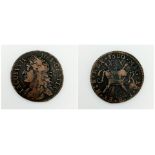 An Extremely Rare 1690 Irish James II Gunmoney Coin in Fine Condition