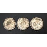 A Set of Three 1936 (The Year of Three Kings) Very Good Condition Silver Florins. (In 1936 Three