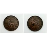 An 1974 Victoria (bun head) Farthing Coin - GVF. Heaton mint. S3959.