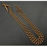 An Antique 9K Rose Gold Albert Chain. Hallmark markings on each link. 45cm. 31.86g.