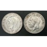 Two Fine Condition 1935 George V Rocking Horse Crowns 56.64 Grams