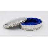 A Hand-Crafted Tiffany and Co Pewter Circular Trinket Case. As new, comes in Tiffany Packaging.