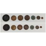 A Parcel of 7 Antique Coins Comprising; 1795 Wurzburg 1 Kortling, Lubech 1/96 Thaler, Victoria