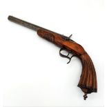 An Antique French Lepage Moutier Muzzle Loader Flintlock Pistol. Makers mark on top of barrel.