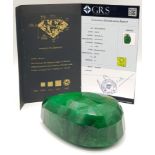 A Gargantuan 9675ct Natural Emerald. This Museum Size Pear-Shaped Gemstone comes with GRS