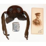 A Grouping from WWI of Tank Officer, 2nd Lieutenant Thomas Van Zeller. Contains his tank mask,