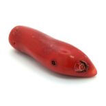 An Italian 78.15 Ct Coral Reef Bamboo. Red Coral. Comes with GLI Certificate.