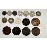 A Parcel of 17 Antique World Coins from Dates 1834-1925 plus a 1752 Franc Tu Domine Spes Token,