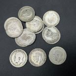 A Parcel of 15 Pre-1947 Silver Shillings Dates 1920-1928- 76.27 Grams