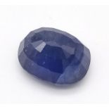A 4.45ct Natural Translucent Blue Sapphire, in an Oval Shape. Come with the GLI Certificate.