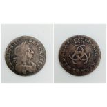 A 1681 Charles II Silver Threepence Coin. Please see photos for conditions.