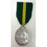 Territorial Force Efficiency Medal, Edward VII obverse, named to 66 F Sgt H J Standen Bedford Yeo.