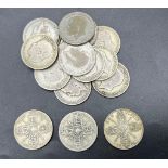 A Parcel of 16 Pre-1947 Silver Florins all Dating 1920-1924. 175 Grams