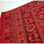 A Large Red Paisley Shawl. 90 x 210cm