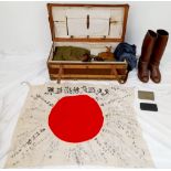 WW2 Japanese Officers foot locker with keys that belonged to Captain Takashi Kageyama of the 1 st
