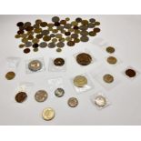 A Parcel of 72 Vintage World Coins (a few later) and 3 rare tokens comprising; 1934 Roma Italian