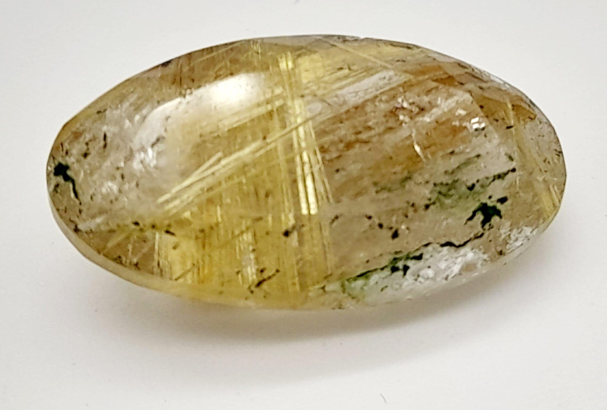 A 13.10ct Natural Rutile Quartz, in an Oval Shape cut. Come with the GLI Certificate - Image 5 of 8