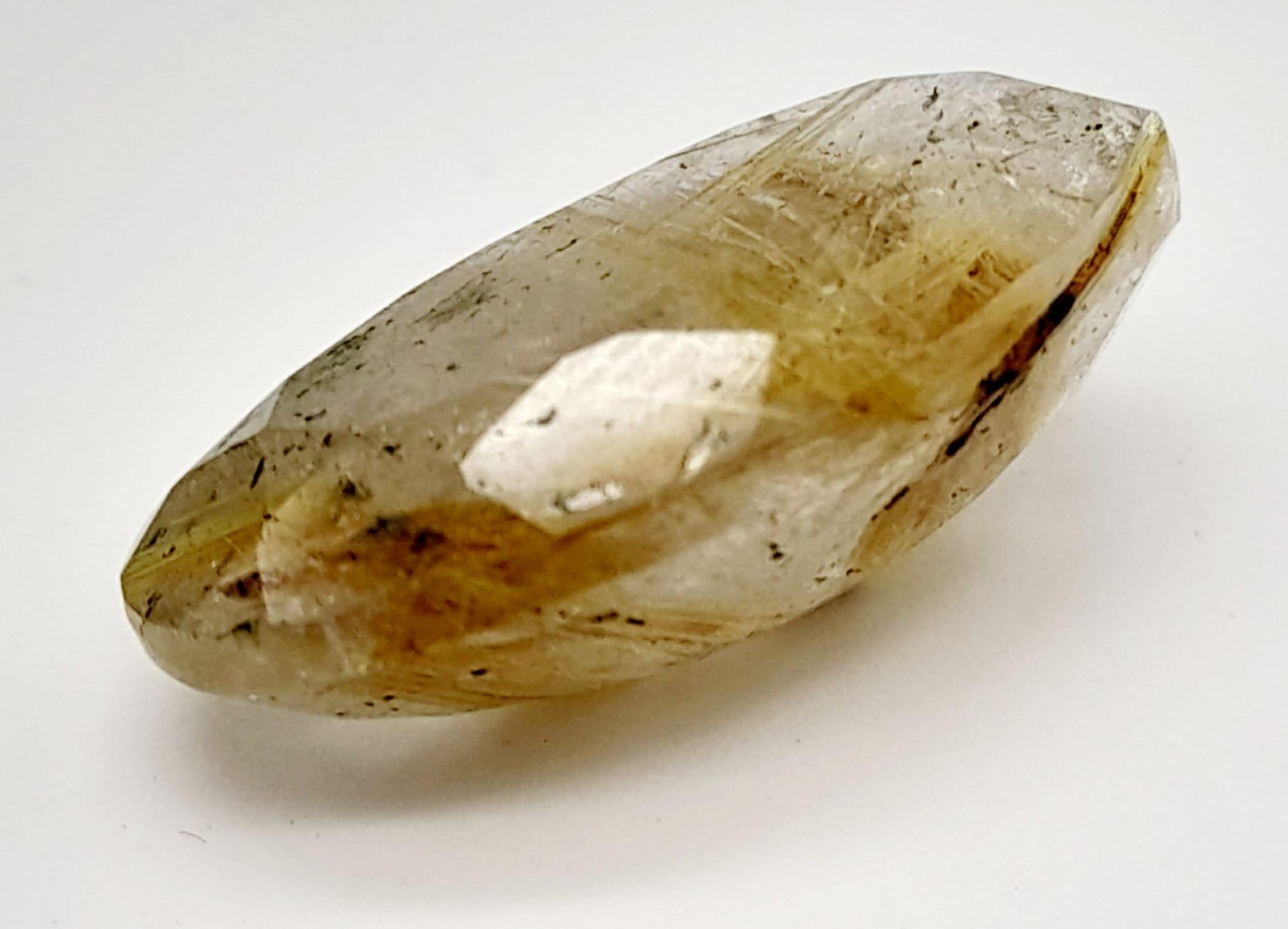 A 13.10ct Natural Rutile Quartz, in an Oval Shape cut. Come with the GLI Certificate - Image 6 of 8