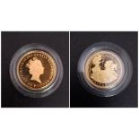 A 1997 Royal Mint 22K Gold £25 Coin. This limited edition proof (No. 0419) coin comes in the