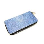 A Louis Vuitton Blue Strand Patent Leather Clutch Bag/Wallet. Zipped interior and open compartments.