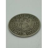 Victorian SILVER HALF CROWN 1901 in fair/fine condition. Last year of Victorian mintage having the