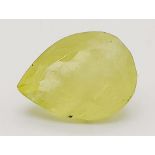 A 8.75ct Natural Lemon Quartz in a Pear Shape. Come with the GLI Certificate
