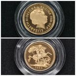A 1998 Royal Mint 22K Gold Half Sovereign Coin. This limited edition proof coin ( No. 1731) comes in