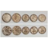 A Set of Five 1936 (The Year of Three Kings) Silver Florins x 2 and Shillings x 3 (In 1936 Three
