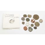 Lot of 15 Medieval coins (XII-XVII) century, crusader hammered silver and bronze coins. Hungarian,