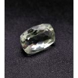 A 7.57ct Cushion Mixed Cut Green Amethyst. Comes with IDT certificate.