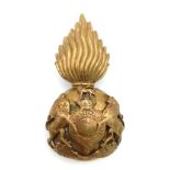 Kings Crown Royal Scots Fusiliers Other Ranks Brass Cap Badge for the Fur Cap.