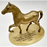 WW2 German Engraved Horse Statue Dedicated to the “Memory of the 1st Rider Sqn of the 152nd