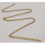 A 14 K yellow gold curb chain. Length: 52 cm, weight: 16.5 g.