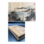 A Chinese Ink and Watercolour Landscape Artwork Album, by Renowned Artist Chen Shaomei. (1909 -