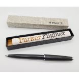 A Vintage Parker 45 Flighter Ballpoint Pen. Comes in original box.
